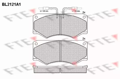 Комплект тормозных колодок FTE BL2121A1