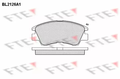 Комплект тормозных колодок FTE BL2126A1