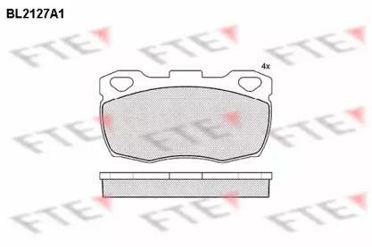 Комплект тормозных колодок FTE BL2127A1