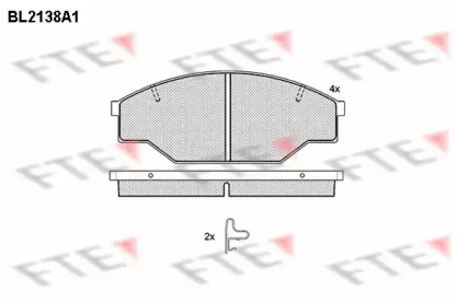 Комплект тормозных колодок FTE BL2138A1