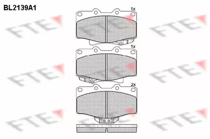 Комплект тормозных колодок FTE BL2139A1