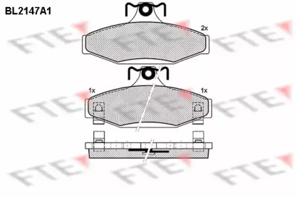 Комплект тормозных колодок FTE BL2147A1