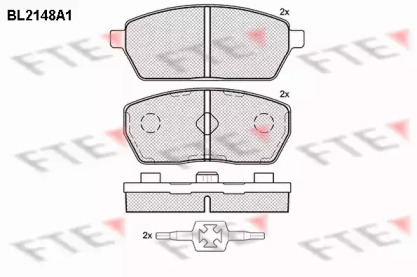 Комплект тормозных колодок FTE BL2148A1