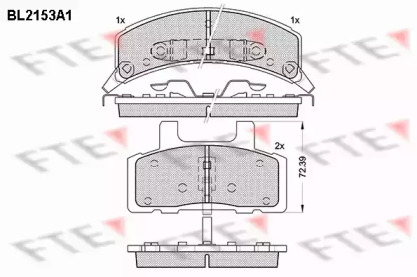 Комплект тормозных колодок FTE BL2153A1