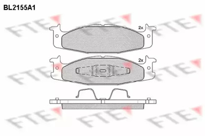 Комплект тормозных колодок FTE BL2155A1