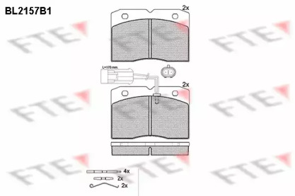 Комплект тормозных колодок FTE BL2157B1