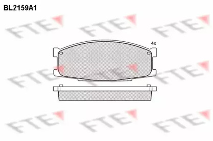 Комплект тормозных колодок FTE BL2159A1