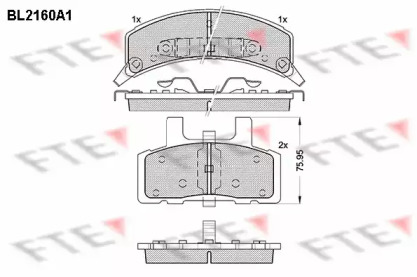 Комплект тормозных колодок FTE BL2160A1