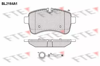 Комплект тормозных колодок FTE BL2164A1