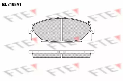 Комплект тормозных колодок FTE BL2169A1