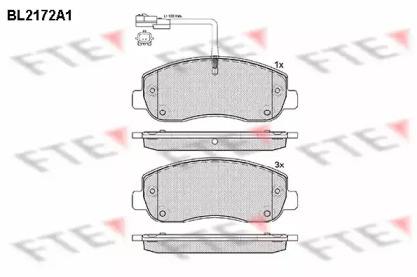 Комплект тормозных колодок FTE BL2172A1