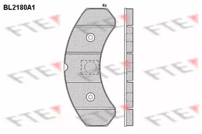 Комплект тормозных колодок FTE BL2180A1