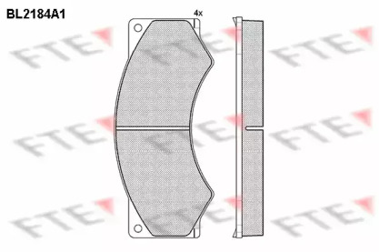 Комплект тормозных колодок FTE BL2184A1