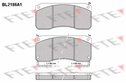 Комплект тормозных колодок FTE BL2186A1