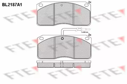 Комплект тормозных колодок FTE BL2187A1