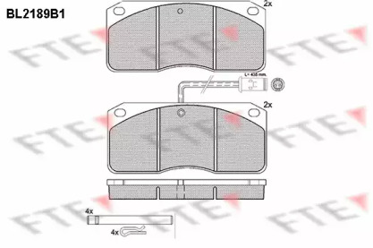 Комплект тормозных колодок FTE BL2189B1