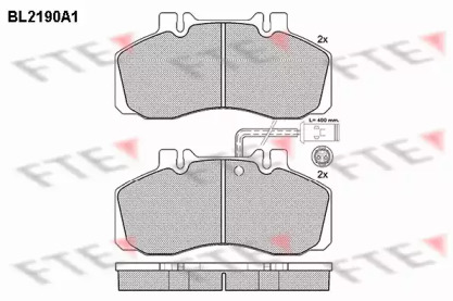 Комплект тормозных колодок FTE BL2190A1