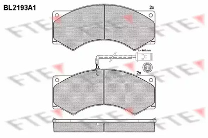 Комплект тормозных колодок FTE BL2193A1