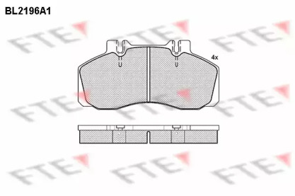 Комплект тормозных колодок FTE BL2196A1