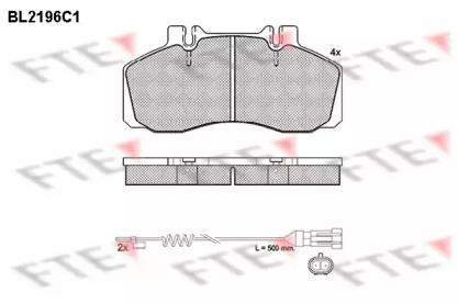 Комплект тормозных колодок FTE BL2196C1