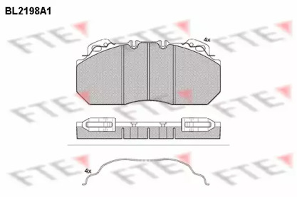 Комплект тормозных колодок FTE BL2198A1