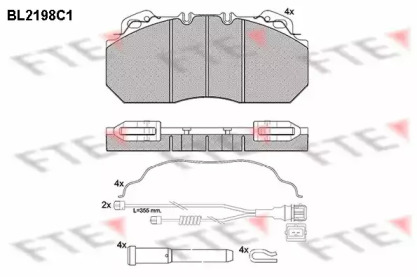 Комплект тормозных колодок FTE BL2198C1