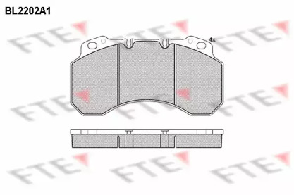 Комплект тормозных колодок FTE BL2202A1