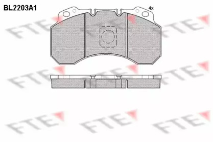 Комплект тормозных колодок FTE BL2203A1