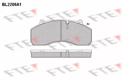 Комплект тормозных колодок FTE BL2206A1