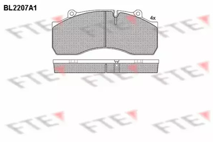 Комплект тормозных колодок FTE BL2207A1