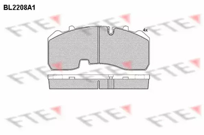 Комплект тормозных колодок FTE BL2208A1