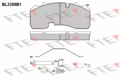 Комплект тормозных колодок FTE BL2208B1