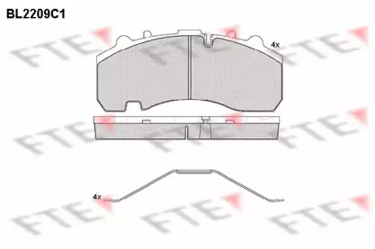 Комплект тормозных колодок FTE BL2209C1