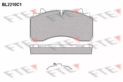 Комплект тормозных колодок FTE BL2210C1