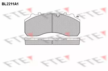 Комплект тормозных колодок FTE BL2211A1