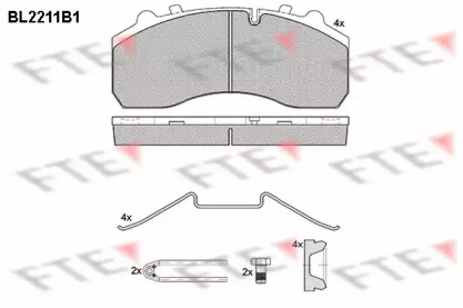 Комплект тормозных колодок FTE BL2211B1