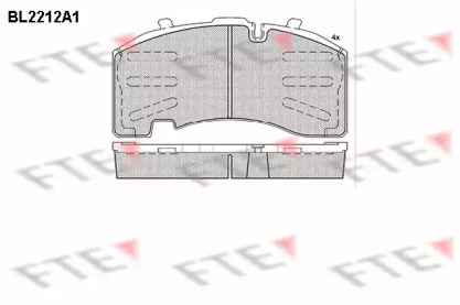 Комплект тормозных колодок FTE BL2212A1