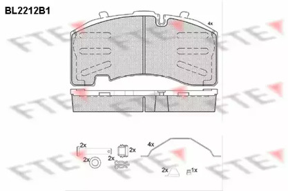 Комплект тормозных колодок FTE BL2212B1