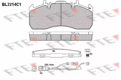 Комплект тормозных колодок FTE BL2214C1