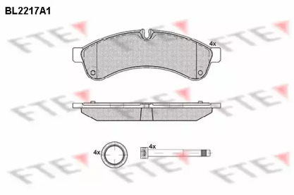 Комплект тормозных колодок FTE BL2217A1