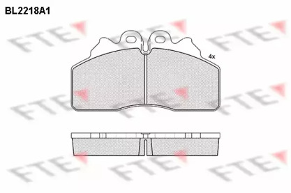 Комплект тормозных колодок FTE BL2218A1