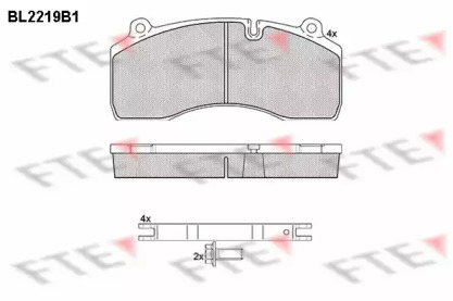 Комплект тормозных колодок FTE BL2219B1