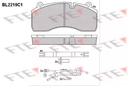 Комплект тормозных колодок FTE BL2219C1