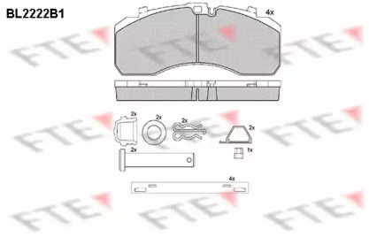 Комплект тормозных колодок FTE BL2222B1