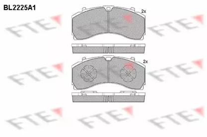 Комплект тормозных колодок FTE BL2225A1