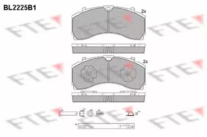 Комплект тормозных колодок FTE BL2225B1