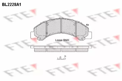 Комплект тормозных колодок FTE BL2228A1