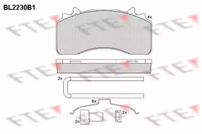 Комплект тормозных колодок FTE BL2230B1