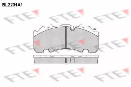 Комплект тормозных колодок FTE BL2231A1