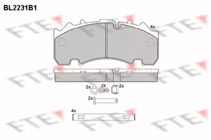 Комплект тормозных колодок FTE BL2231B1